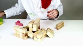 Tegu Genius Builds a Cathedral  Magnetic Wooden Building Blocks Toys.mp4