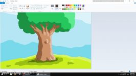 آموزش نقاشی درخت در نرم افزار Paint