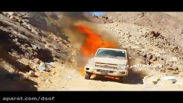 کمین انصارالله +گرفتن آتش زدن خودرو زرهی ارتش عربستان