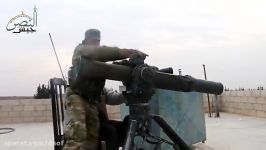 لحظه شلیک موشک تاو تروریست های جیش النصر در شمال حماه