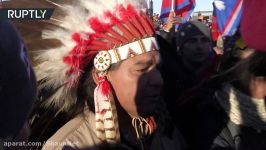 فعالان در داکوتای NY جشن به عنوان DAPL دریاچه Oahe