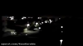 تسجیل نادر لامریكی یصور لحظة سقوط صاروخ سكود بالریاض