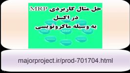 حل مثال برنامه ریزی تولید MRP در اکسل ماکرونویسی