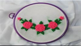 Hand Embroidery  Pink Roses Stitch