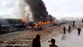 برخورد دو قطار در استان سمنان  5 كشته 11 زخمی