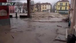 جاری شدن سیلاب ویرانگر در پیدمونته ایتالیا، چقدر بدشانس