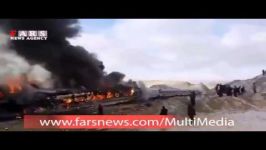 Atash Geregtan Ghatarبرخورد آتش گرفتن دو قطار مسافربری در سمنان