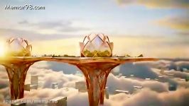 انیمیشنی ایده شهرهای آینده شهرهای آسمانی