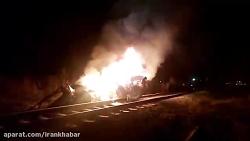 برخورد مرگبار قطار وانت نیسان در ساری