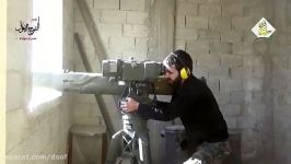 لحظه شلیک موشک تاو به تانک T 72 ارتش سوریه