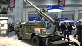 AUSA 2016 Hawkeye 105mm mobile artillery system