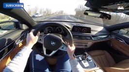  POV 2016 BMW 7 series 750i TOP SPEED 4.4 V8 BiTurbo 260 kmh on AUTOBAHN  xDrive