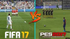 مقایسه گیم پلی بین فیفا 17 PES 2017