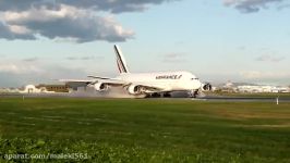 Air France A380 بزرگ ترین هواپیمای مسافربری جهان باد جلو