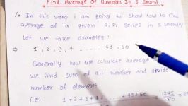 Maths Shortcut trick Average Of Numbers.