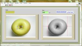 سنجش اندازه رنگ میوه توسط پردازش تصویر در لب ویو