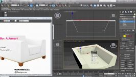 آموزش مدلسازی مبل راحتی در 3dmax