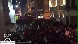 تجمع دیشب جلوی سفارت روسیه وشعار علیه ایران وروس