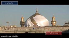 لحظه رونمایی گنبد حرم امام علی ع+ فیلم