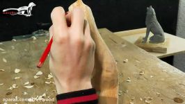 Woodcarving Howling Wolf ►► Timelapse