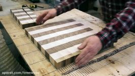 Making an end grain chessboard