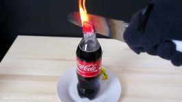 EXPERIMENT Glowing 1000 degree KNIFE VS COCA COLA