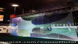 P55 Flexible soft full color led mesh curtain led screen showed at LDI  Jen from VISS Lighting