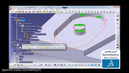 فیلم آموزشی بین بردن اثر شعاع ابزارcnc در کتیا catia
