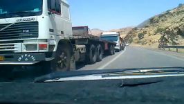 ترافیک طولانی تونل دهدز  ایذه  خوزستان  واژگون شدن ماشین سنگین