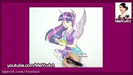 My Little Pony  Twilight Sparkle HUMAN  How I Draw Cartoon Crossovers