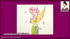 Drawing A My Little Pony Fluttershy Human  MeiYuArt