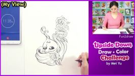 Art Challenge  Draw + Color UPSIDE DOWN  Art Channel Fun2draw