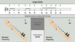 Jingle Bells  Recorder Notes Tutorial short version