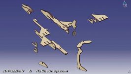 پازل سه بعدی هواپیما جنگی F16 کتیبه