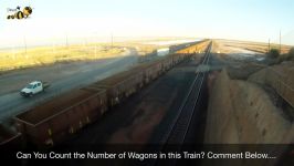 یکی طولانی ترین قطارهای حمل سنگ آهن در جهان