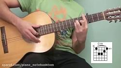 آموزش آکورد گیتار آهنگ جاده یکطرفه مرتضی پاشایی