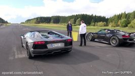 Porsche 918 Spyder vs Lamborghini Aventador Pirelli Edition