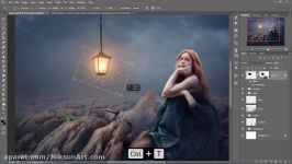 Making Hanging Lamp Fantasy Manipulation Scene Effect In Photoshop