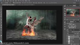 Burning dance fire effect manipulation  photoshop tutorial