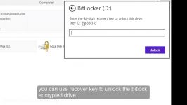 how to unlock bitlocker drive without password in windows 8