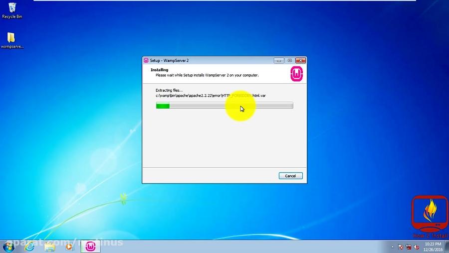 آموزش تصویری نحوه نصب wamp وب سایت how2install.ir