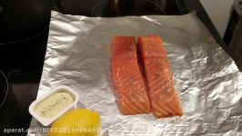 How To Cook Salmon In The Oven  آموزش پخت ساده سریع ماهی سالمون در فر