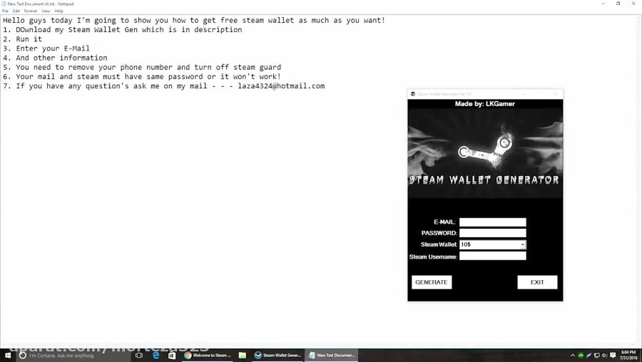 How to get free Steam Wallet 2016 100 Working  Steam wallet hack 2016