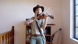 Lara plays the Indiana Jones Theme as Indy violin