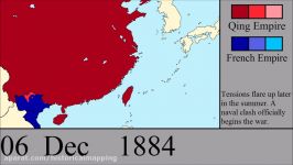نقشه جنگ فرانسه چین ۱۸۸۳ ۱۸۸۵