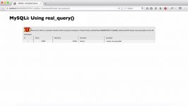 ۴۰ متود real query در MySQLi دیتابیس