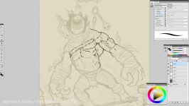 Digital Painting Process  Diablo 3 Witch Doctor Gargantuan