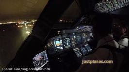 Airbus A380 Night Takeoff from London Heathrow