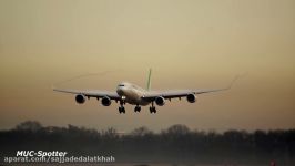 Amazing Overwing Vortex Mahan Air Airbus A340 642 Flight W5102 arrival at Muinch from Tehran EP MMR