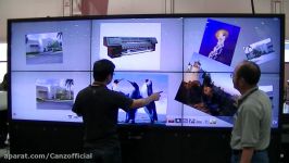 Impressive giant size touch screen digital signage